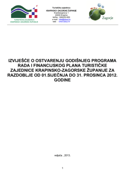 Izvješće o radu s fin. izvješćem TZKZŽ 2012.
