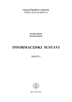 Informacijski-sustavi-skripta - OSS UNIST