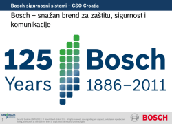 Bosch sigurnosni sistemi – CSO Croatia