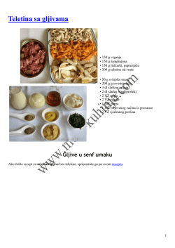 Teletina sa gljivama recept by Kuhar - Moja