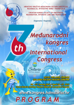 P R O G R A M - 8. Međunarodni kongres HDMSARIST
