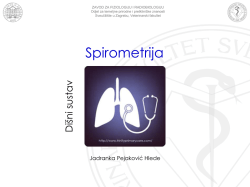Spirometrija - Zavod za fiziologiju i radiobiologiju