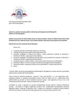 Udruženje pulmologa Republike Srpske Dana: 28.01.2014.godine