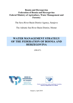 water management strategy of the federation of bosnia and