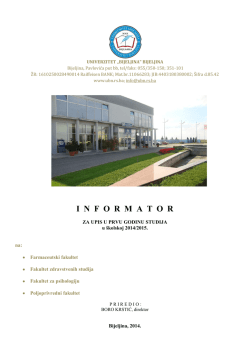 Informator - Univerzitet Bijeljina