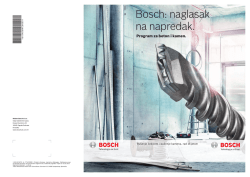 Bosch: naglasak na napredak.