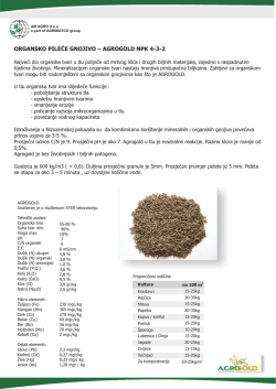 organsko pileće gnojivo – agrogold npk 4-3-2