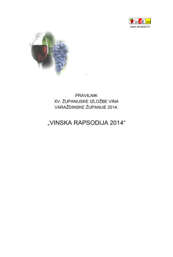 Pravilnik o izložbi vina-Vinska rapsodija-2014