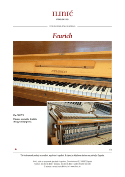 Pianino Feurich - Ponuda rabljenih glazbala