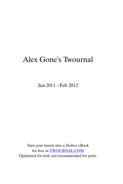 Alex Gone`s Twournal