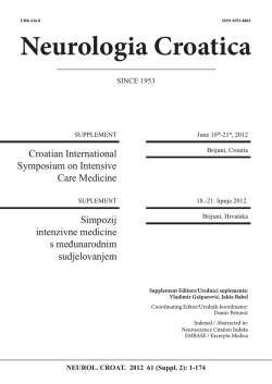 Neurologia Croatica 2012 61 (Suppl. 2)