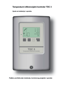 Temperaturni diferencijalni kontroler TDC 3