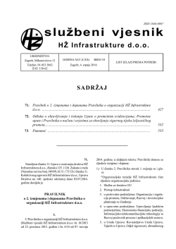 službeni vjesnik - Sindikat infrastrukture Hrvatskih željeznica