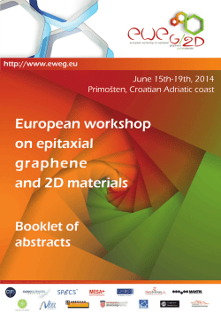 Booklet of abstracts - European Workshop on Epitaxial Graphene
