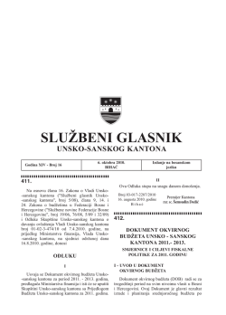 Sluzbeni glasnici 16 - Vlada Unsko