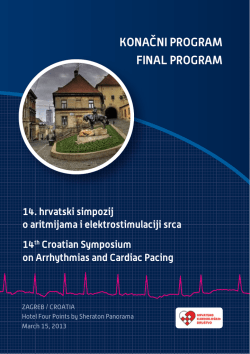 Finalni program - Radna skupina za aritmije i elektrostimulaciju srca