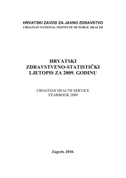 hrvatski zdravstveno-statistički ljetopis za 2009. godinu