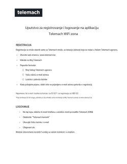 Uputstvo za registrovanje i logovanje na aplikaciju Telemach WiFi