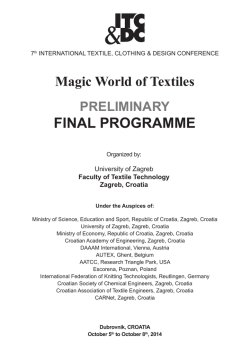 final programme - itc&dc - international textile, clothing & design