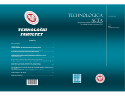 Vol.3, No.2, 2010 - Tehnološki fakultet