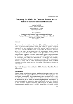 Proposing the Model for Croatian Remote Access Safe Centre for