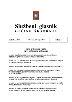 Službeni glasnik - Općina Škabrnja