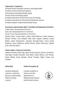 Croatian Society of Chemical Engineers Prehr