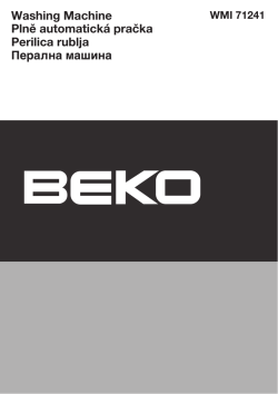 BEKO WMI 71241 User Manual Pdf