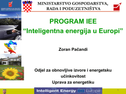PROGRAM IEE “Inteligentna energija u Europi”