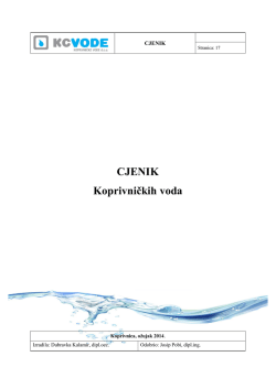 CJENIK Koprivničkih voda