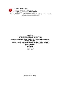 za 2012. godinu - Ured za reviziju institucija u Federaciji Bosne i
