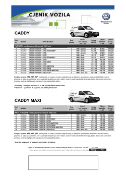 Caddy Maxi - VW Gospodarska vozila