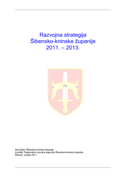 Razvojna strategija Šibensko-kninske županije 2011. – 2013.