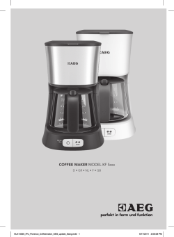 COFFEE MAKER MODEL KF 5xxx