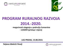 PROGRAM RURALNOG RAZVOJA 2014.-2020.