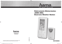 Elektronische Wetterstation »EWS-390« Electronic Weather Station