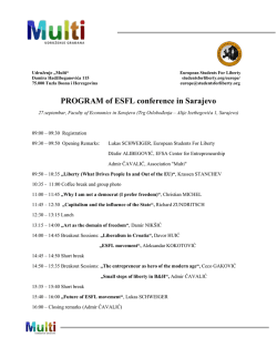 PROGRAM of ESFL conference in Sarajevo