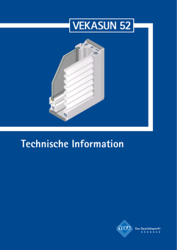 Technische Information VEKASUN 52 - Isakos-Soft
