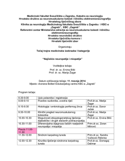 Program i raspored - Hrvatsko traumatološko društvo
