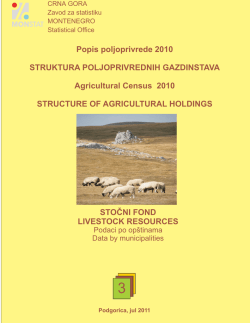 Struktura poljoprivrednih gazdinstava - stočni fond