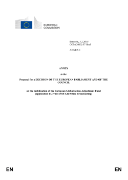 EUROPEAN COMMISSION Brussels, 3.2.2015 COM(2015) 37 final