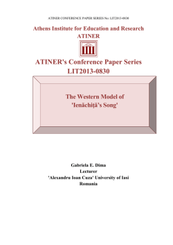 ATINER`s Conference Paper Series LIT2013-0830