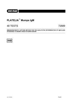 PLATELIA Mumps IgM 48 TESTS 72689