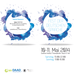 10-11. Mai 2014 - Goethe