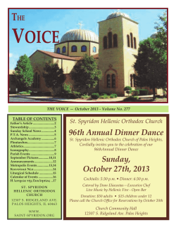 96th Annual Dinner Dance Sunday, October 27th, 2013