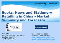 Books, News and Stationery Retailing in China - Market Summary and Forecasts