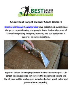Best Carpet Cleaner Santa Barbara : Best Carpet Service
