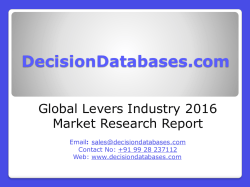 Levers Market Analysis 2016 Development Trends 