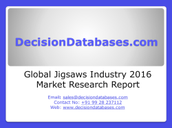 Jigsaws Market Research Report: Global Analysis 2020-2021 