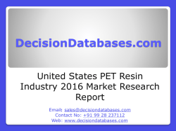 PET Resin Market Analysis and Forecasts 2020 